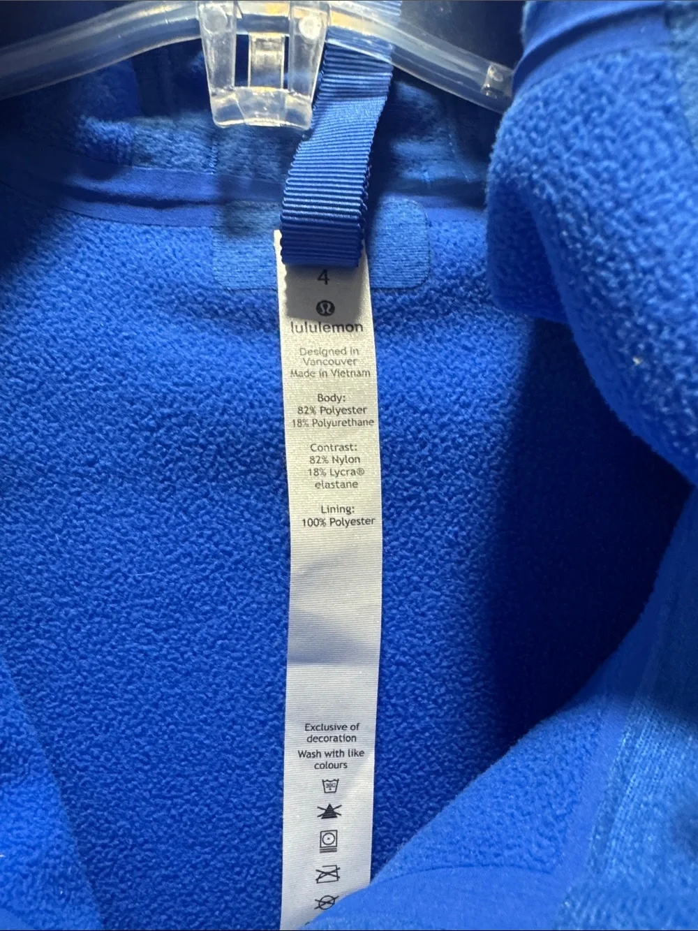 Lululemon Women’s Size 4 Blue Hooded Softshell Jacket Full Zip Reflective